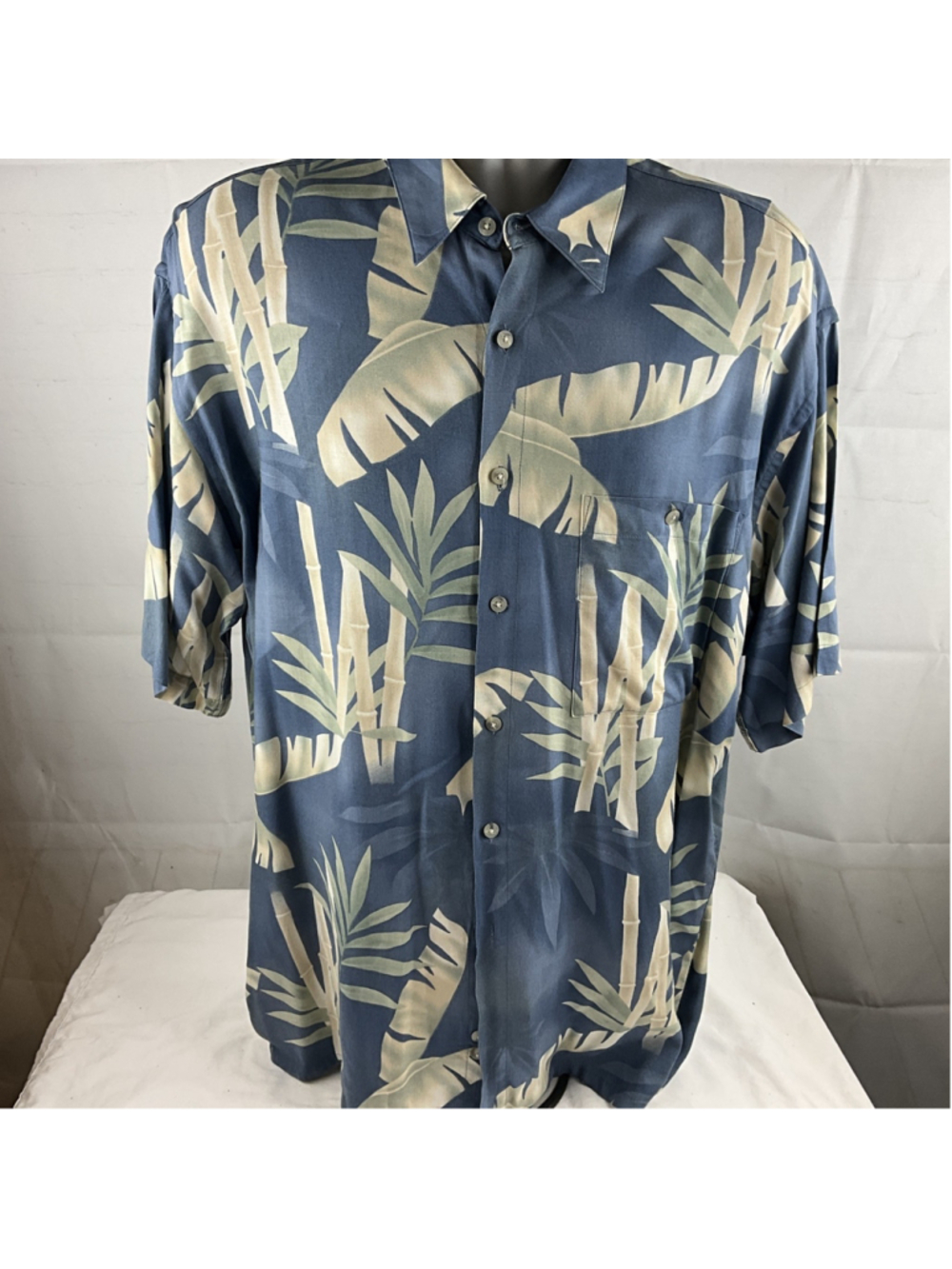 Pierre Cardin Hawaiian Silk Shirt Men's XL